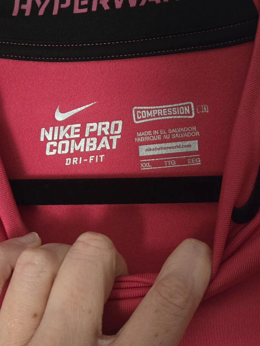 Nike Pink Pro Combat Dri-Fit Compression Top